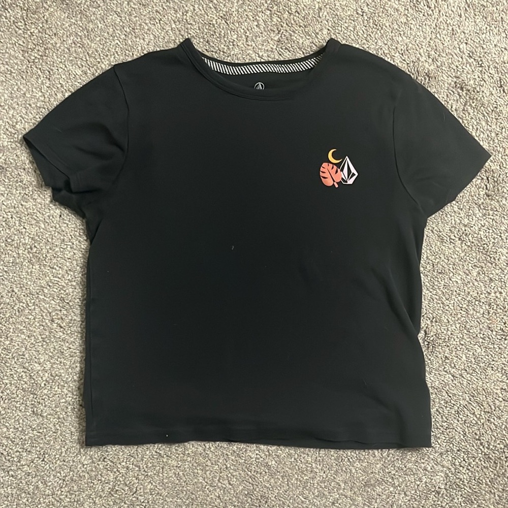 Volcom Black Tee with Logo